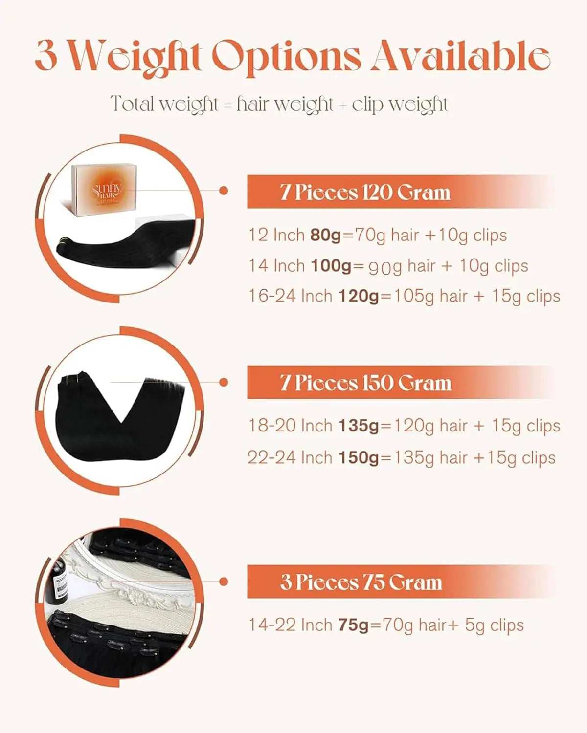 Clip in Hair Extensions Human Hair Remy