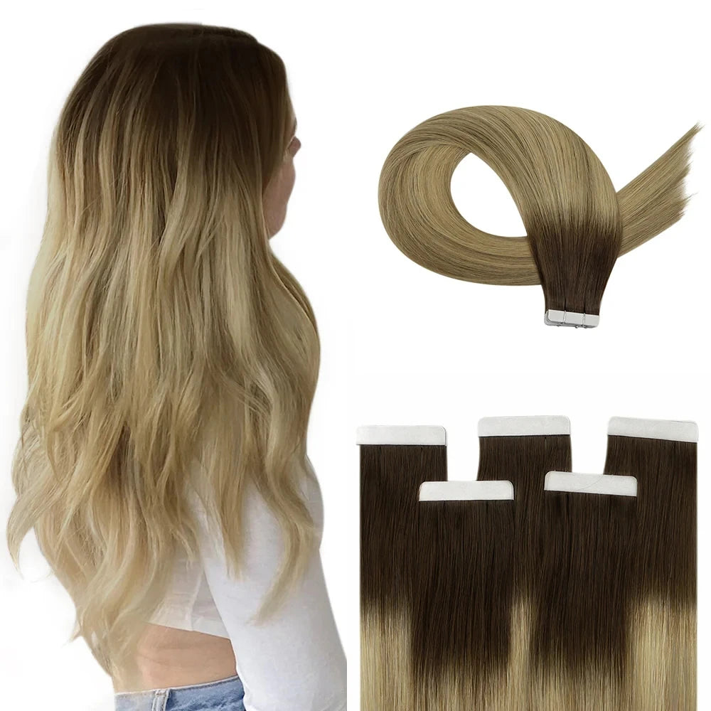Injected Tape In Hair Extensions