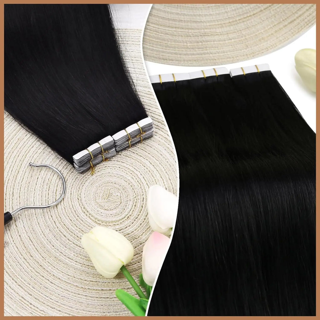 Natural Hair Seamless Skin Weft Colorful Extensions
