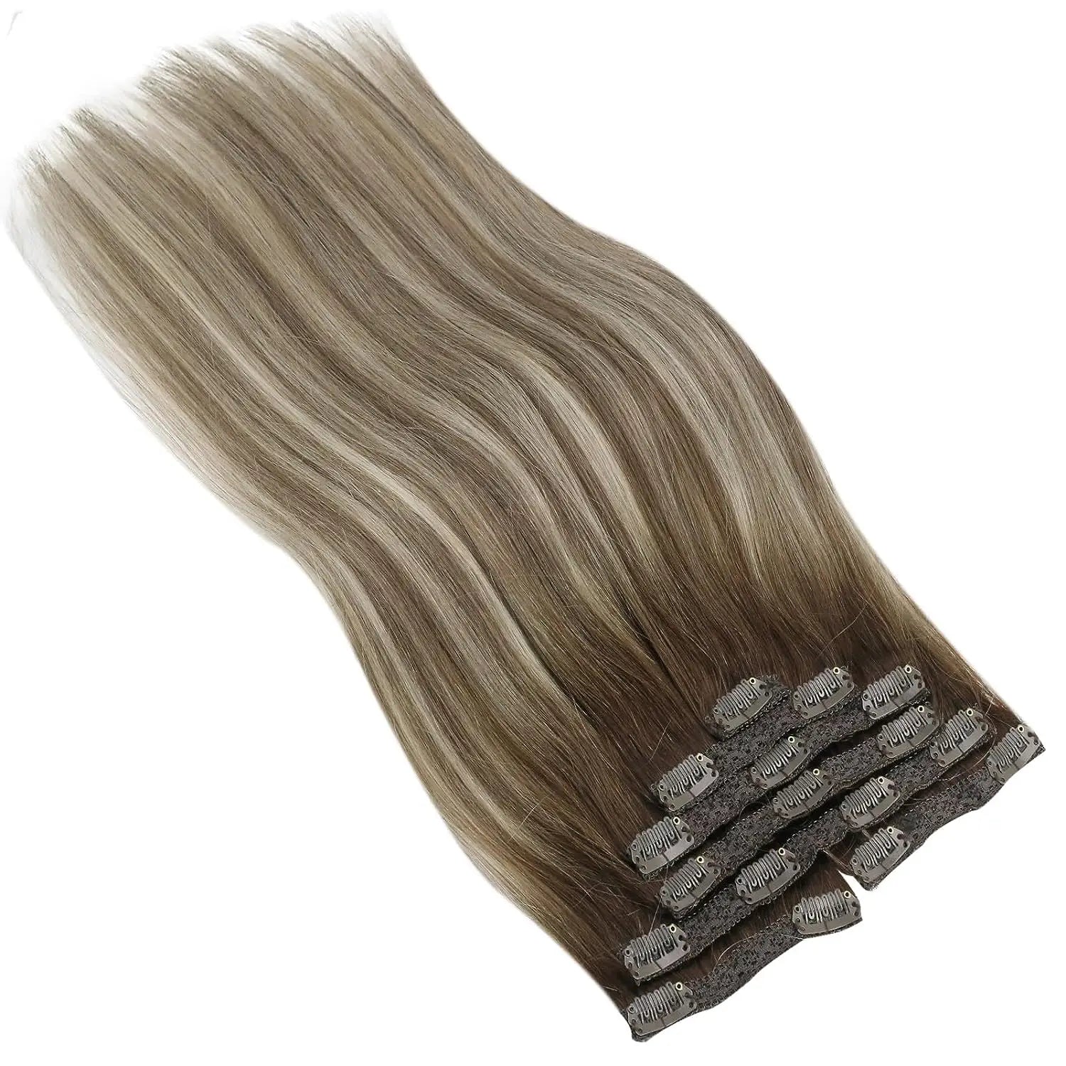 Double Weft Clip in Real Human Hair Extensions