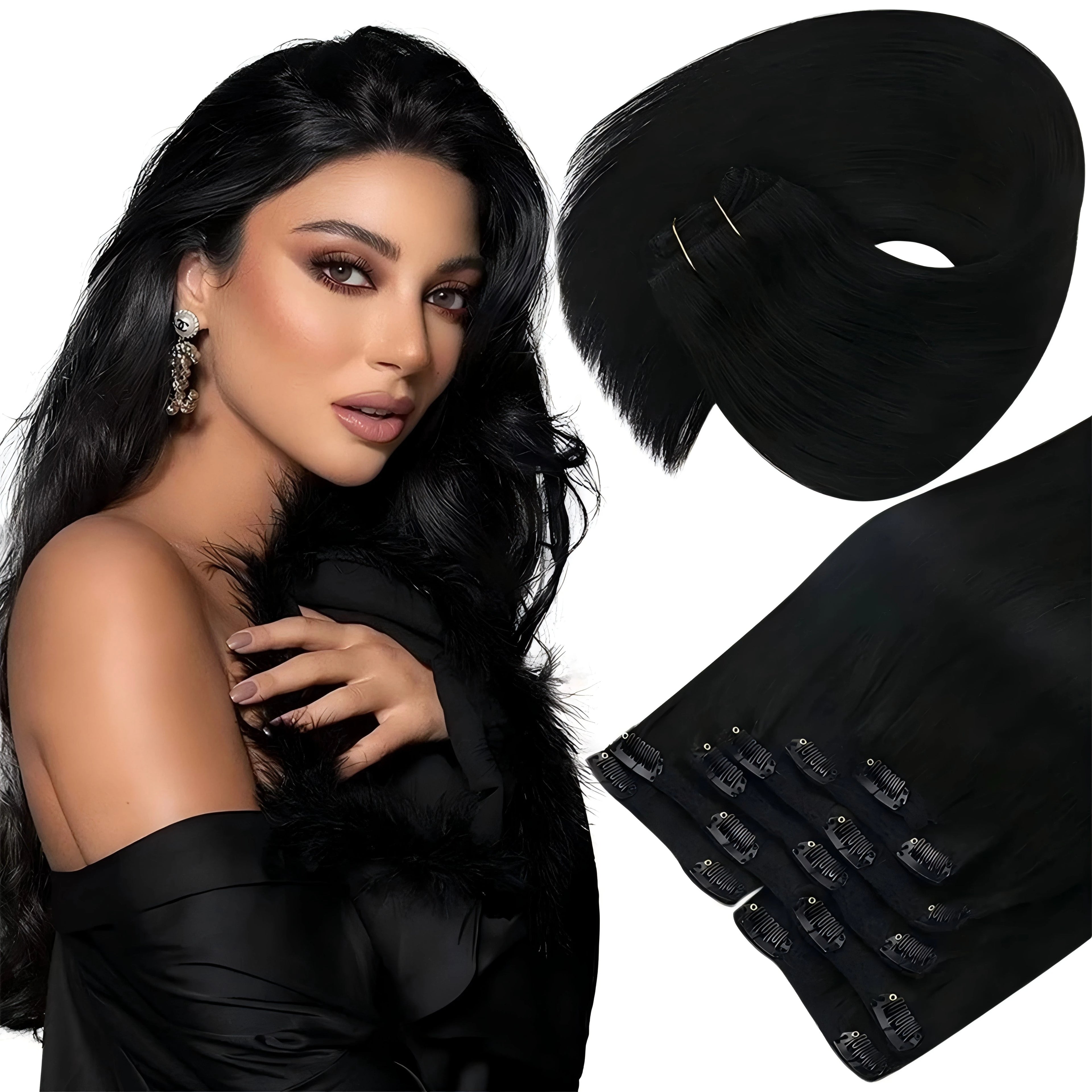 Clip in Hair Extensions Human Hair Remy