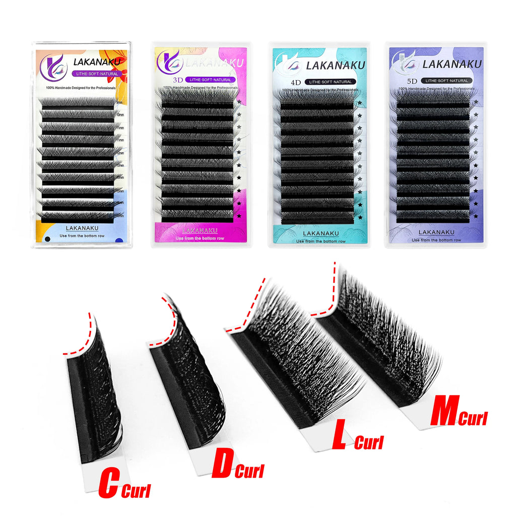 6D W Shaped L M Curl Cilios Lashes