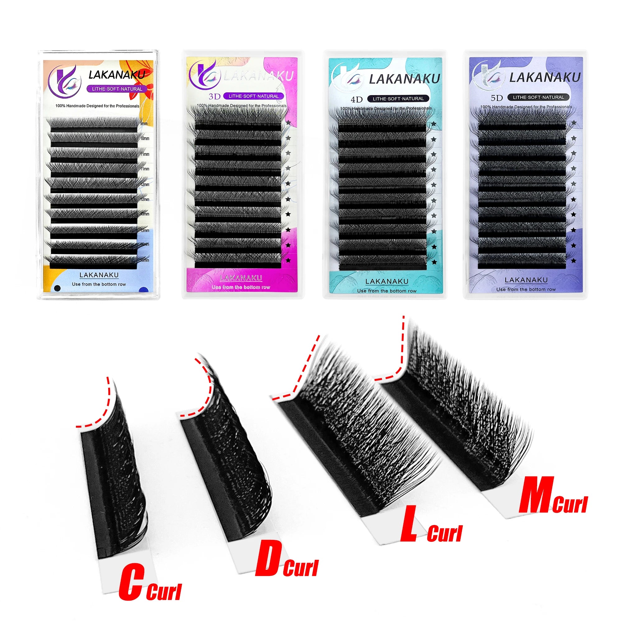 6D W Shaped L M Curl Cilios Lashes