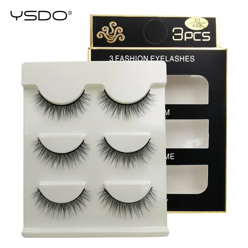 3D Mink Lashes Faux Natural Fluffy Lash