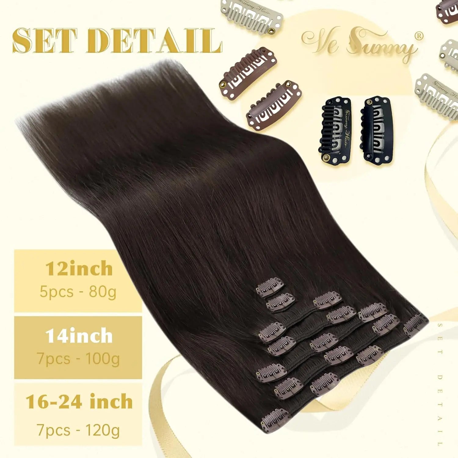 Clip in Silky Straight Remy Hair Extensions