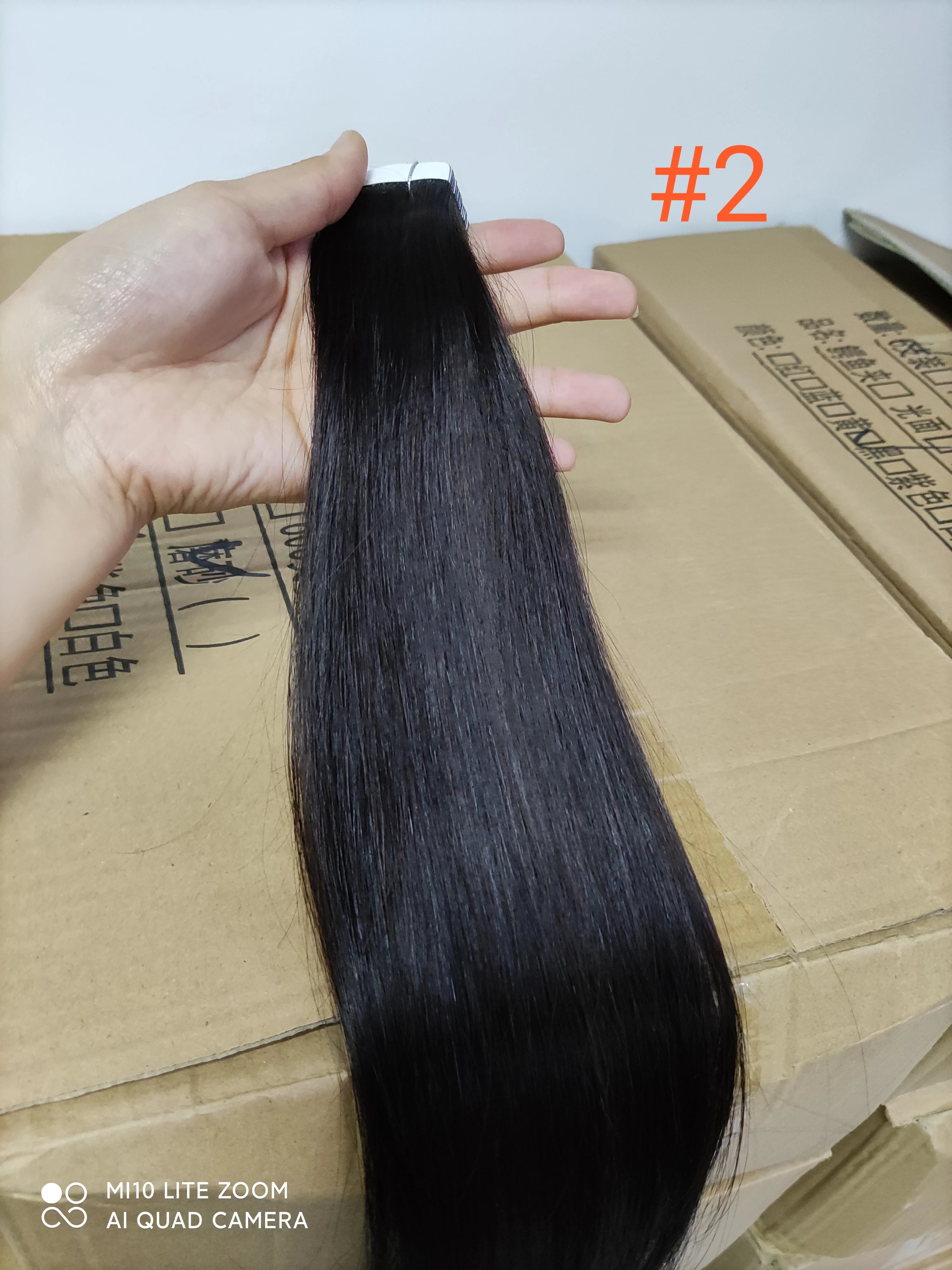 Tape In 100% Real Remy Human Hair Straight Extensions