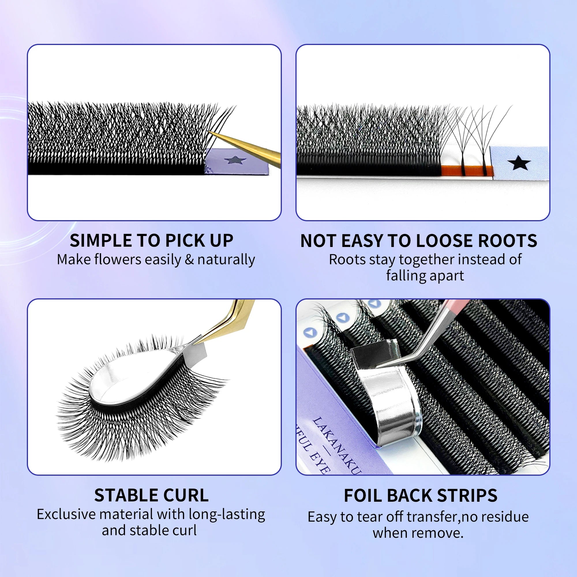 5D W Shape Eyelash Extensions