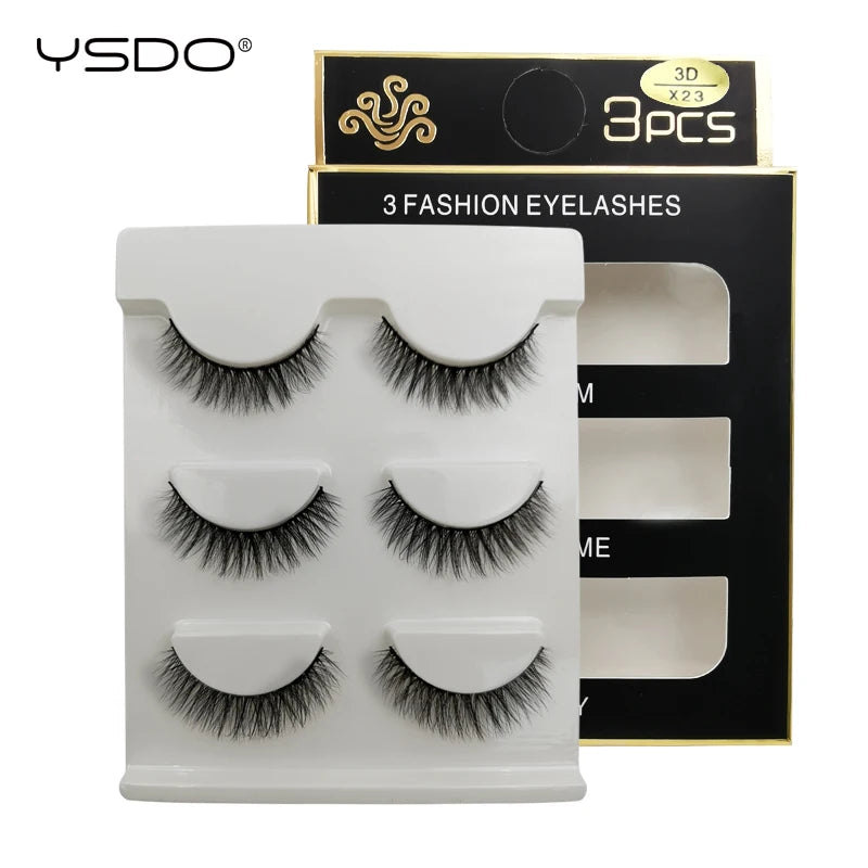 3D Mink Lashes Faux Natural Fluffy Lash