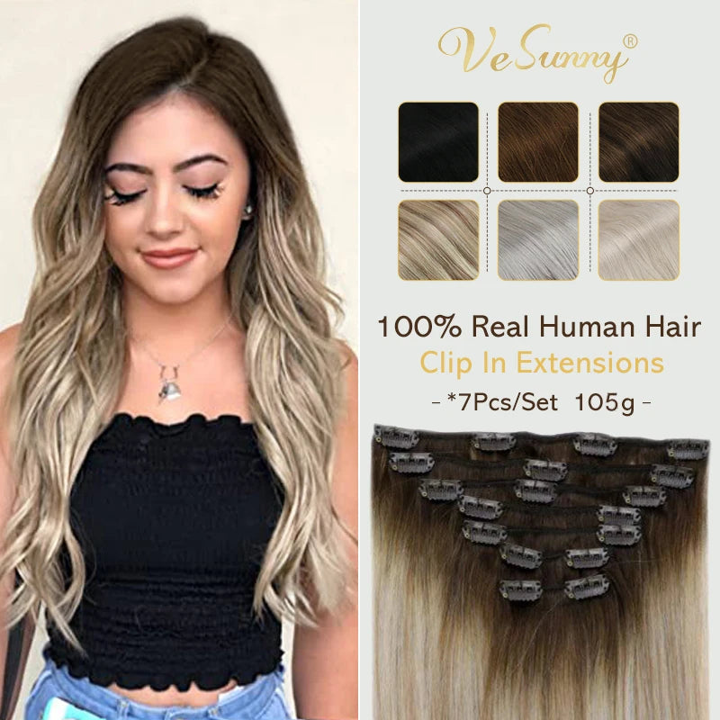 Double Weft Brazilian Hair Clip-in Extensions