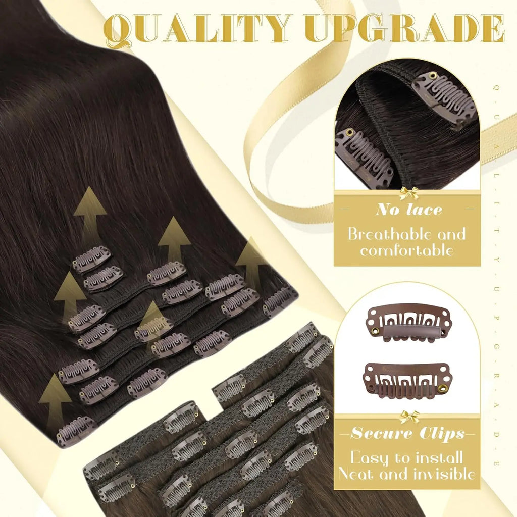 Clip in Silky Straight Remy Hair Extensions