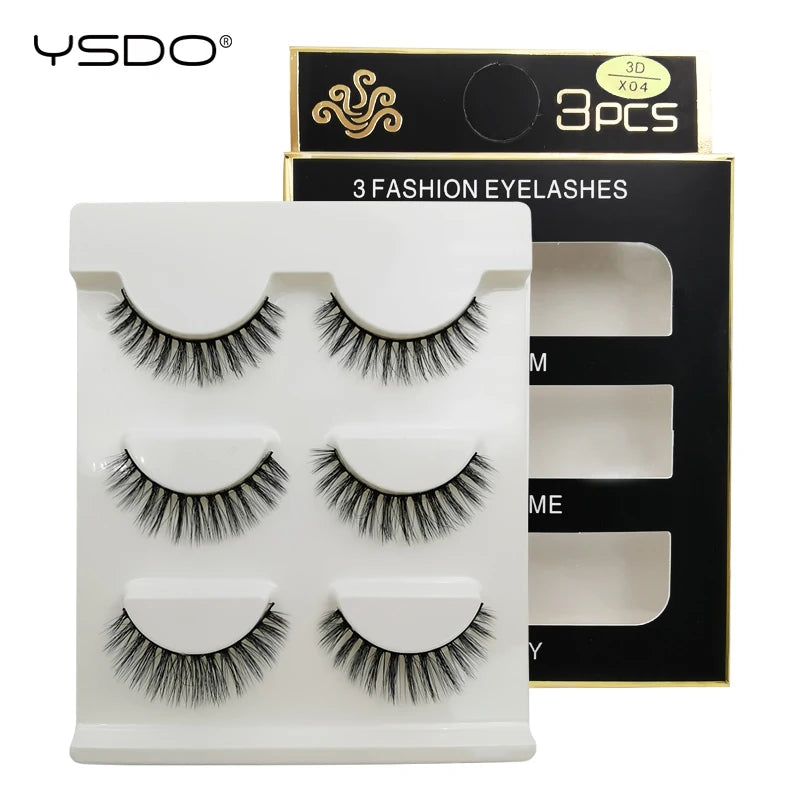 3D Mink Lashes Faux Natural Fluffy Lash