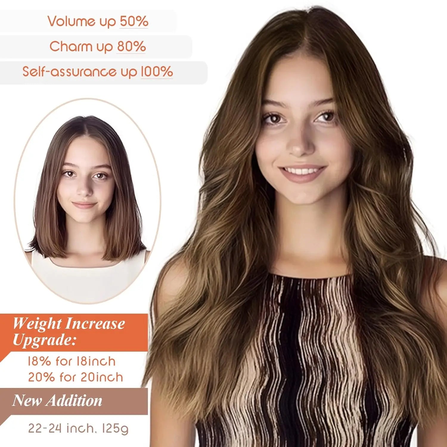 Fish Line One Piece Invisible Wire Hair Extensions