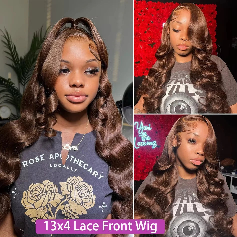Chocolate Brown HD Lace Front Wig