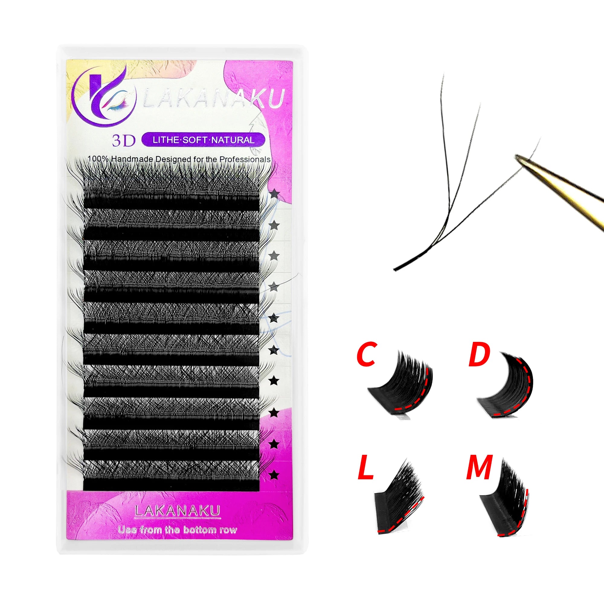 6D W Shaped L M Curl Cilios Lashes