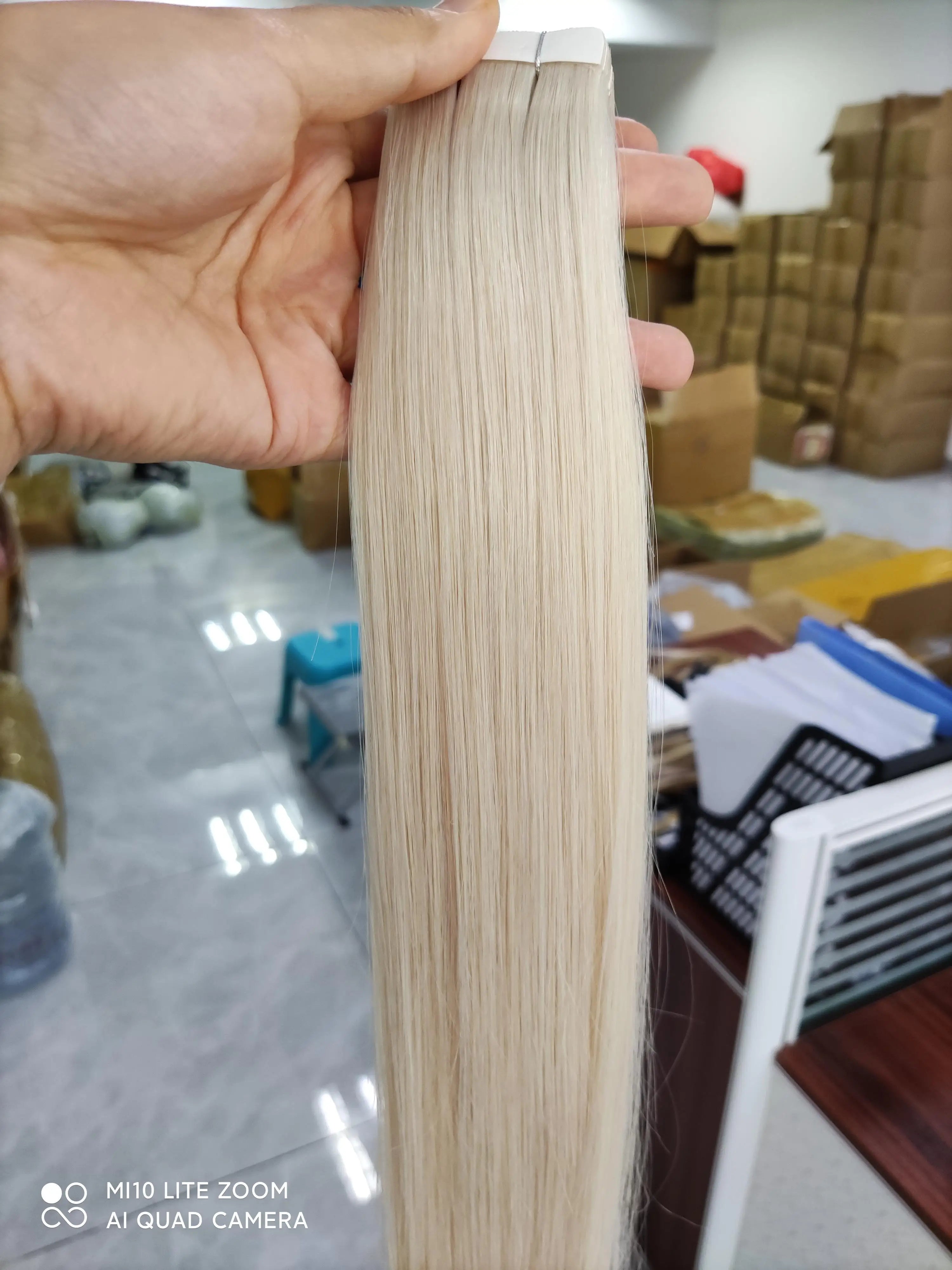 Tape In 100% Real Remy Human Hair Straight Extensions