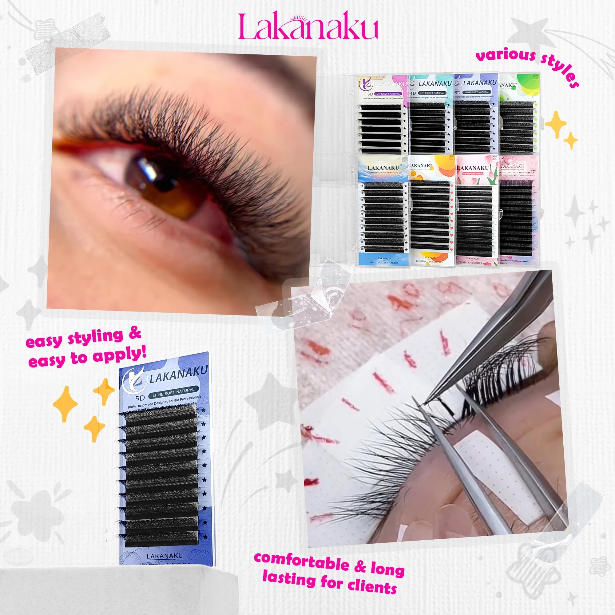 6D W Shaped L M Curl Cilios Lashes