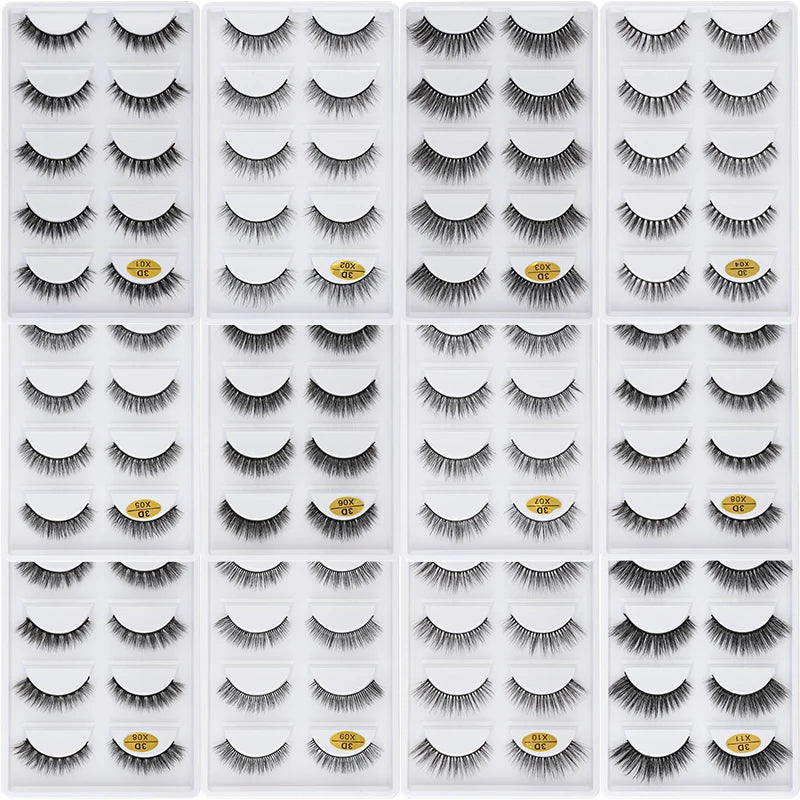 3D Mink Lashes Faux Natural Fluffy Lash