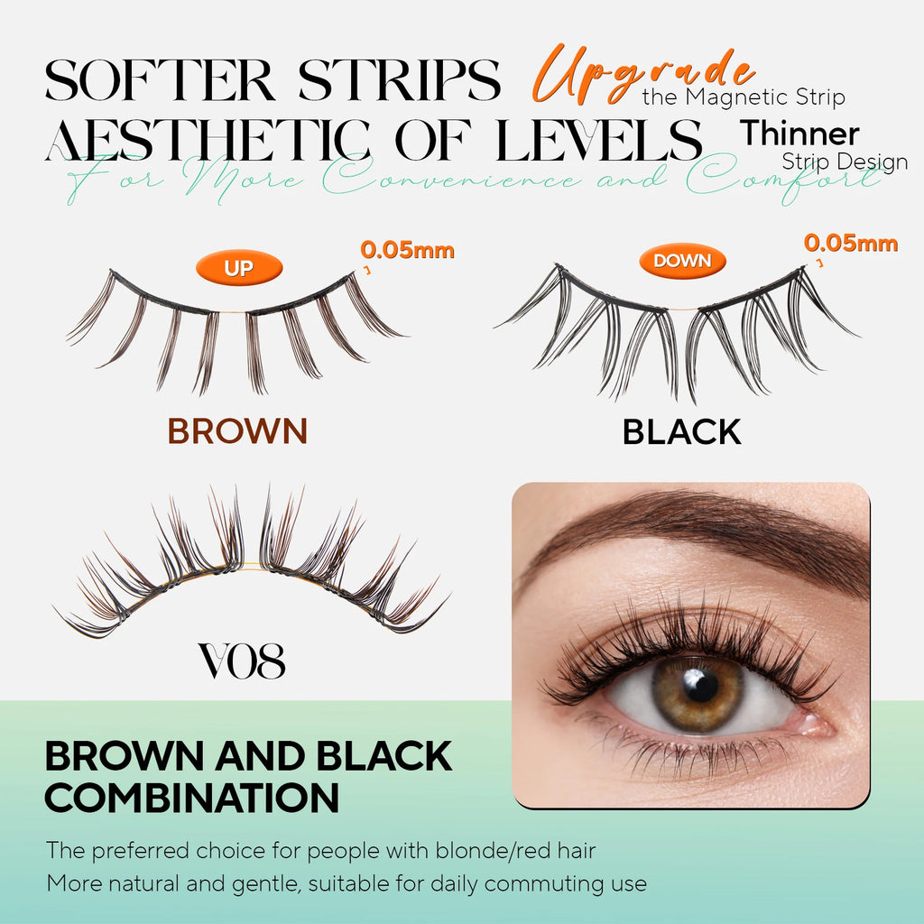 Magnetic Brown/Black Reusable Soft Eyelashes