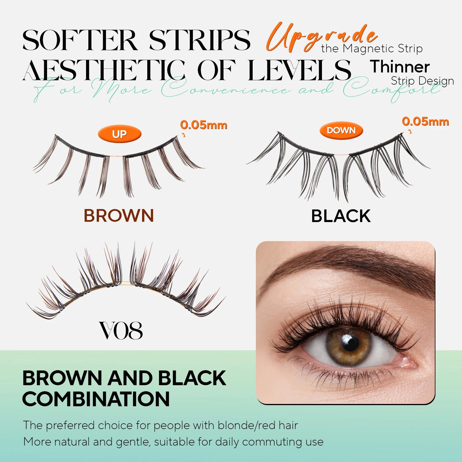 Magnetic Brown/Black Reusable Soft Eyelashes