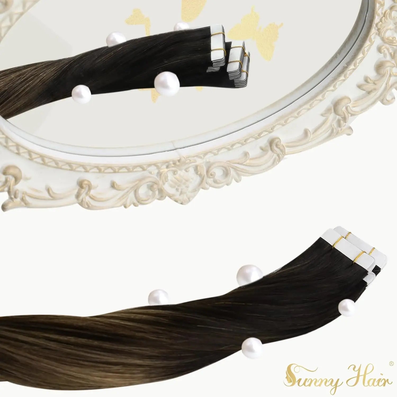 Tape In 100% Real Remy Human Hair Straight Extensions