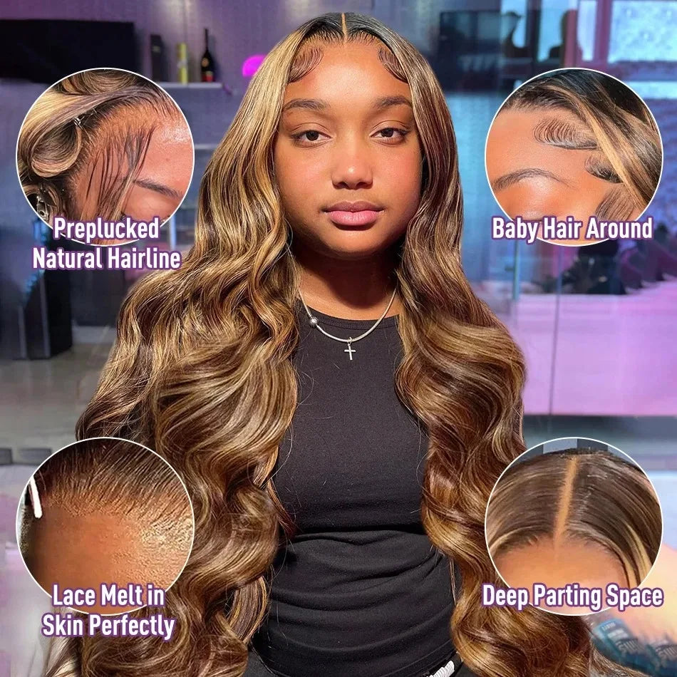 Botisi 32 Inch Body Wave Lace Front Wig