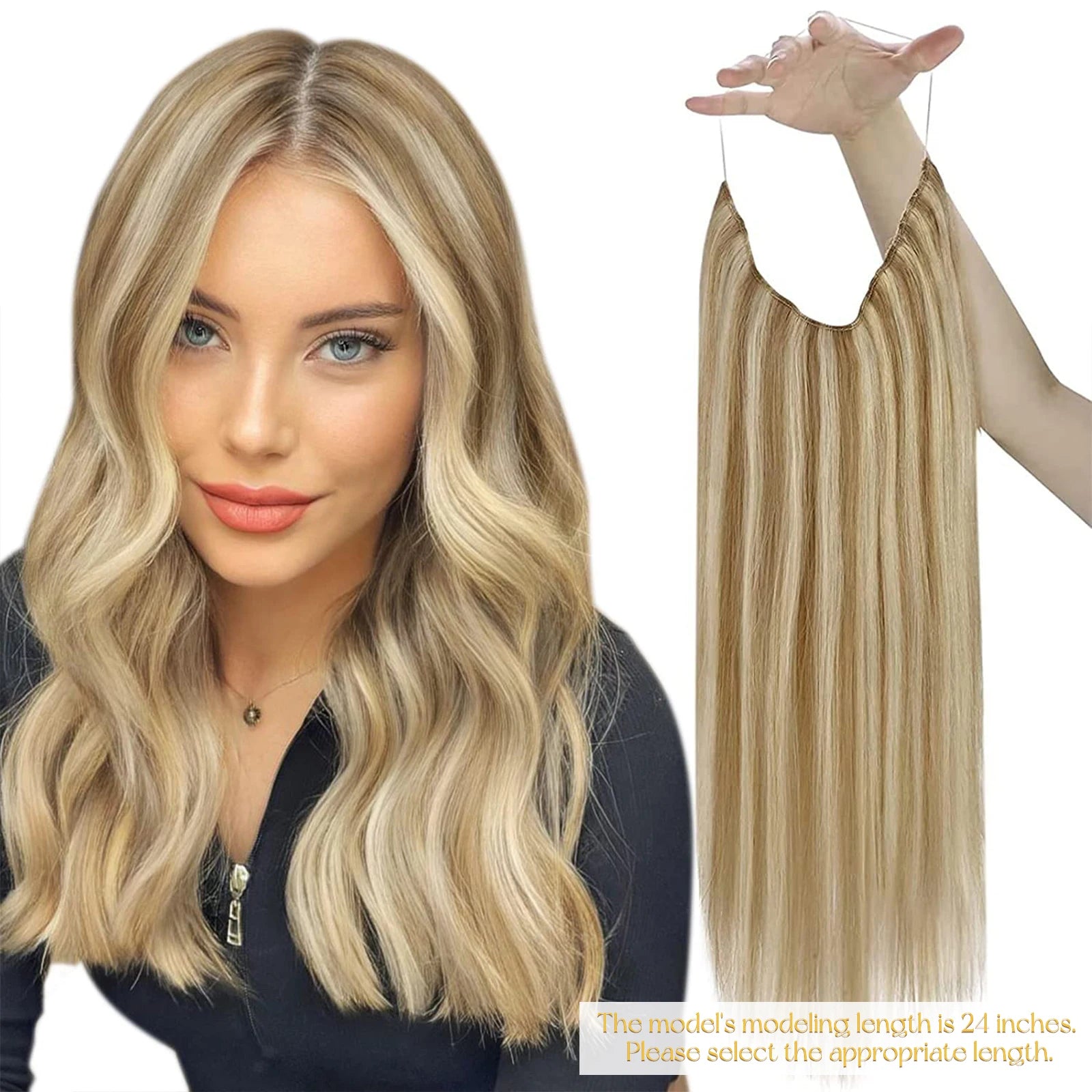 Fish Line Natural Hair One Piece Invisible Wire Extension