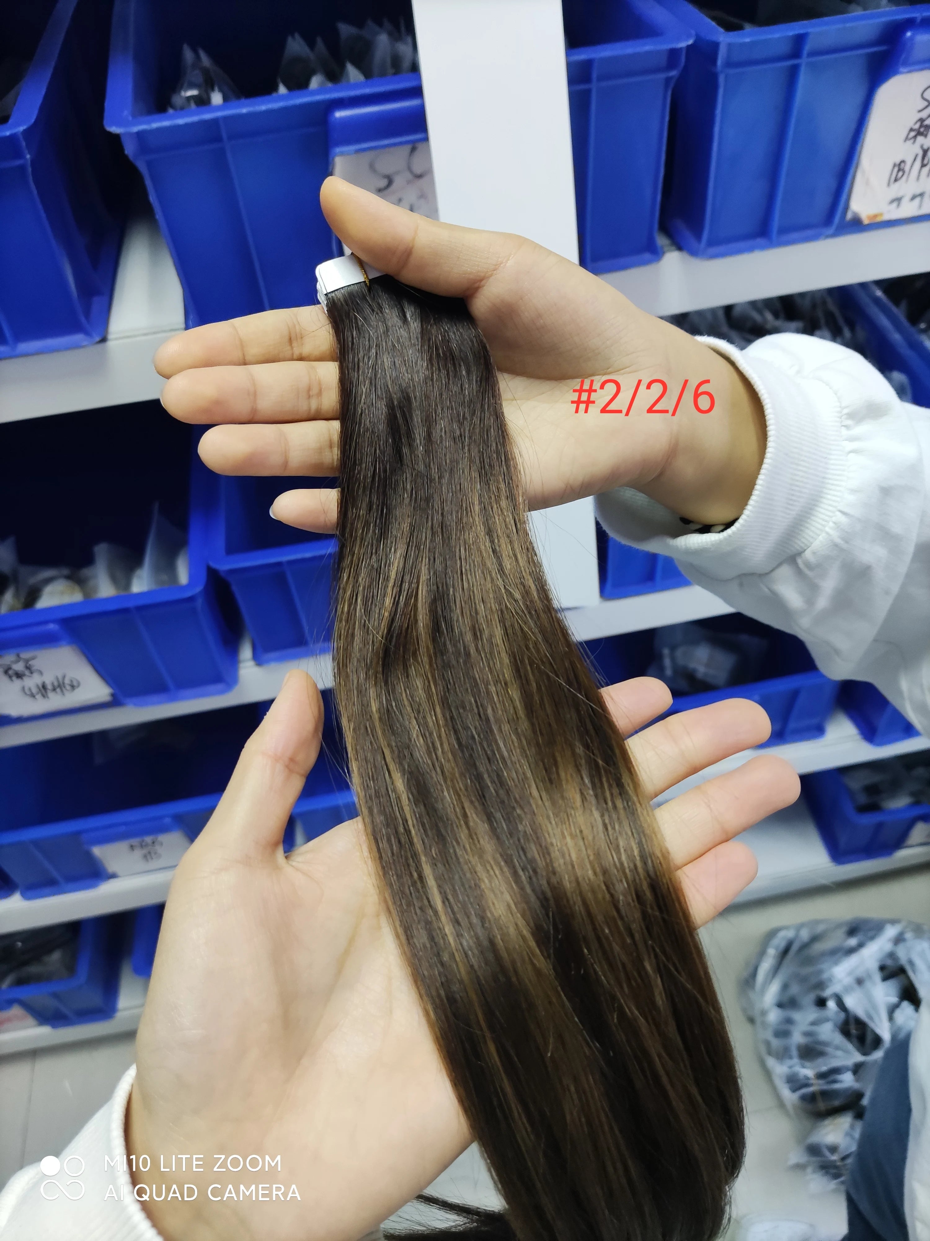 Tape In 100% Real Remy Human Hair Straight Extensions