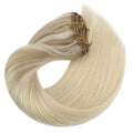 Dark Brown Blonde Clip on Extensions