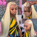 Blonde Straight 100%Human Hair Wig