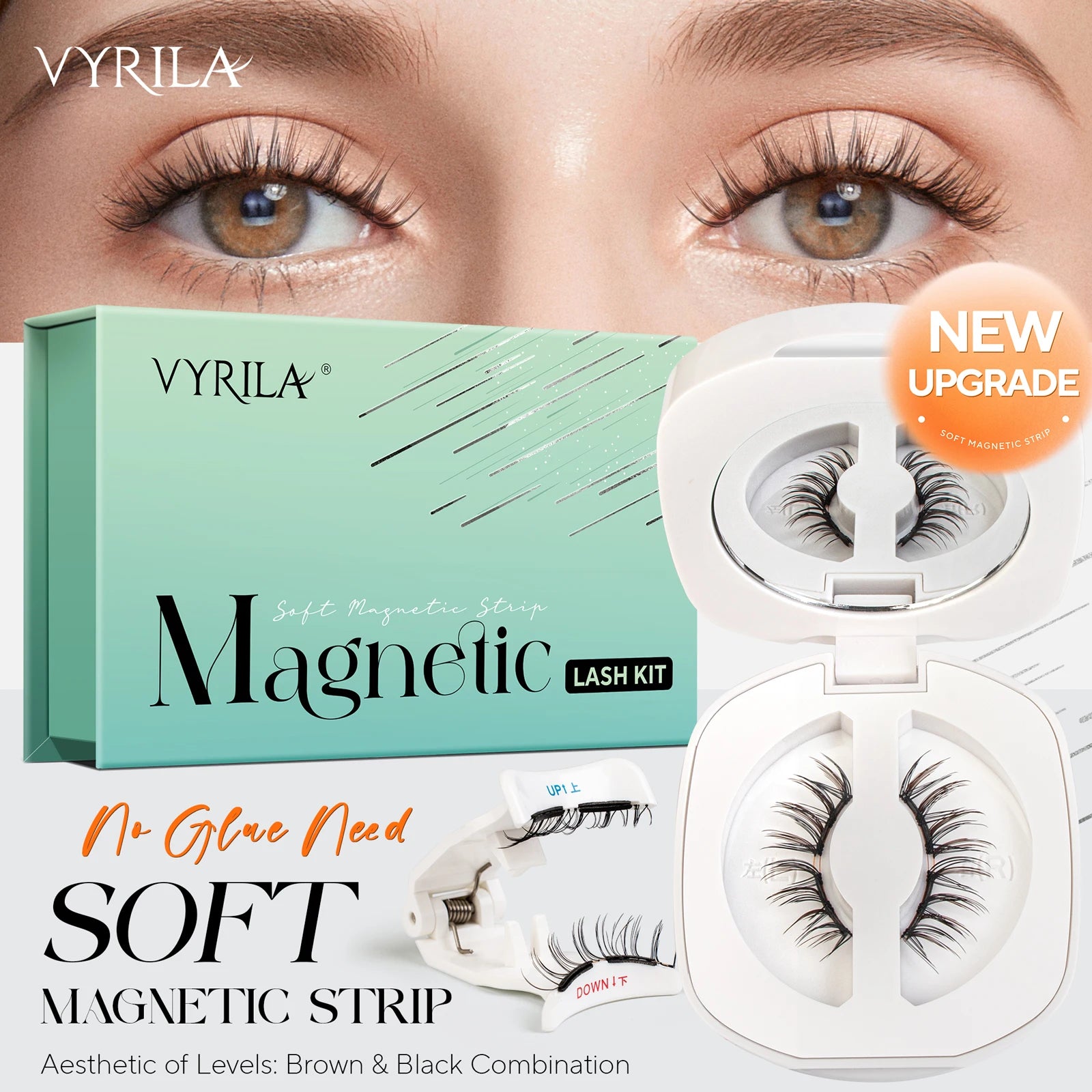 Magnetic Brown/Black Reusable Soft Eyelashes