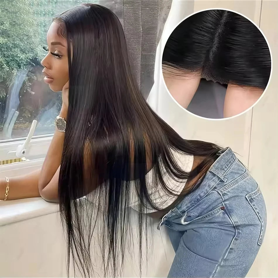 Glueless Wigs Human Hair Bone Straight