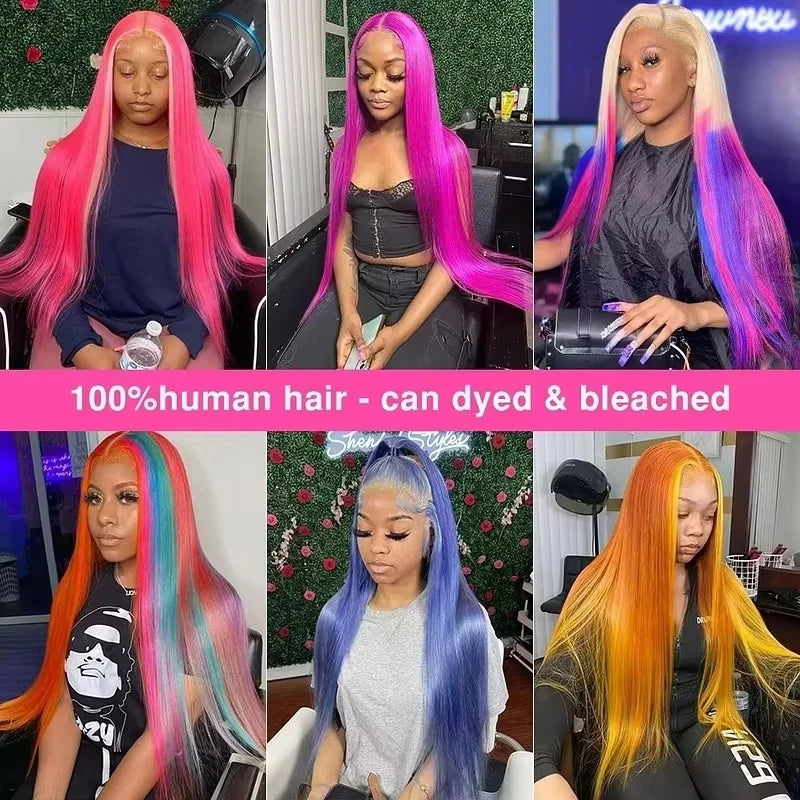 Blonde Straight 100%Human Hair Wig