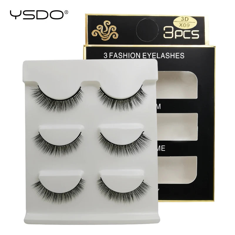3D Mink Lashes Faux Natural Fluffy Lash