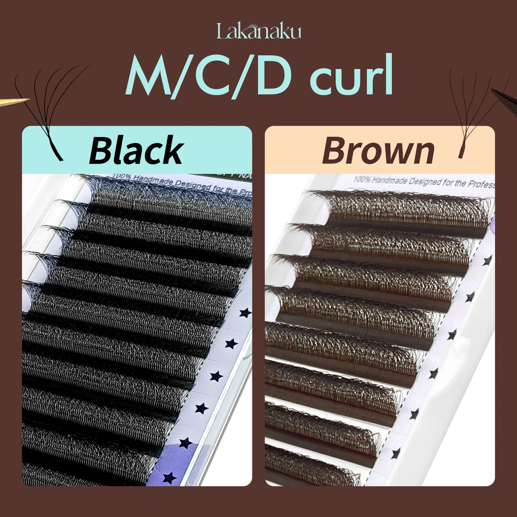 Brown 5D W Shape Lash Extensions