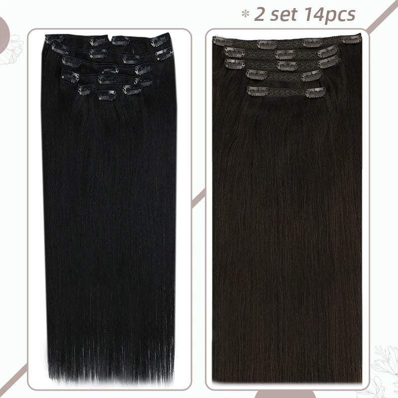 Double Weft Real Wig Silky Straight
