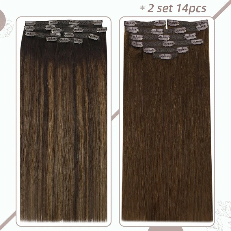 Double Weft Real Wig Silky Straight